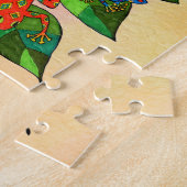 Kleurrijke kikkerboom van de Waterverf van het Lev Legpuzzel (Zijkant)