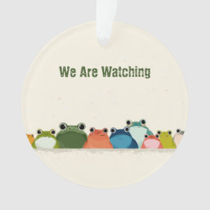 Kleurrijke Kikkers Rij – Mooie Minimalistische Die Ornament