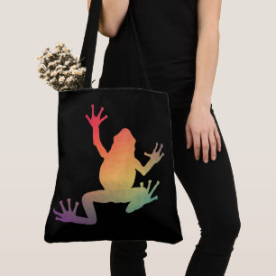 Kleurrijke kikkervisjes tote bag