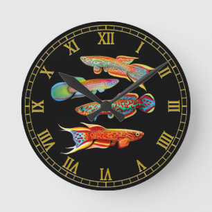 Kleurrijke Killifish Wall klok