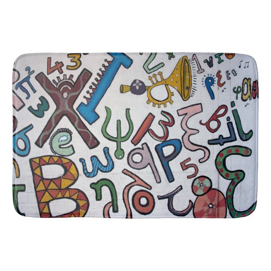 Kleurrijke Kinder ABC Badmat (Voorkant)