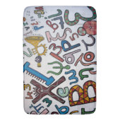 Kleurrijke Kinder ABC Badmat (Voorkant Verticaal)