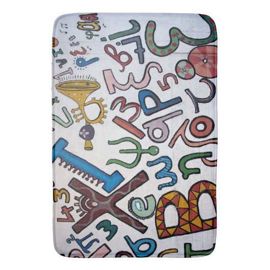 Kleurrijke Kinder ABC Badmat (Voorkant Verticaal)