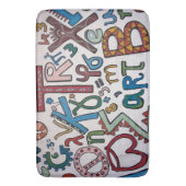 Kleurrijke Kinder ABC Badmat (Voorkant Verticaal)