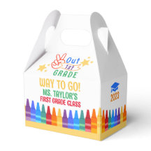 Kleurrijke Kinder Afstuderen Favor Box