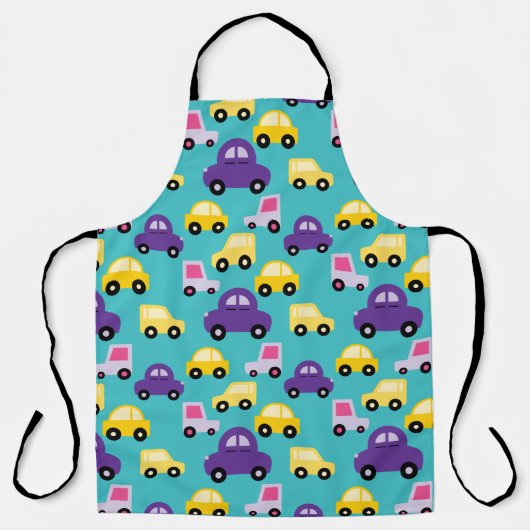 Kleurrijke Kinder auto Schort (Voorkant)