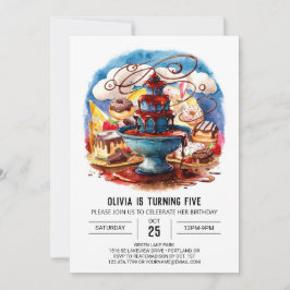 Kleurrijke Kinder Chocolade Verjaardag Kaart