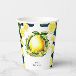 Kleurrijke Kinder Citroen Verjaardag Papieren Bekers