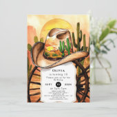 Kleurrijke Kinder Cowboy Verjaardag Kaart (Staand voorkant)