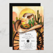 Kleurrijke Kinder Cowboy Verjaardag Kaart (Voorkant / Achterkant)