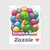 Kleurrijke Kinder 'Fun Balloon Dino Sticker (Vel)