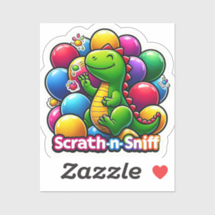 Kleurrijke Kinder 'Fun Balloon Dino Sticker