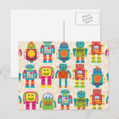 Kleurrijke Kinder robot Briefkaart (Voorkant / Achterkant)
