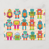 Kleurrijke Kinder robot Briefkaart (Voorkant)