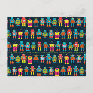 Kleurrijke Kinder Robot Briefkaart