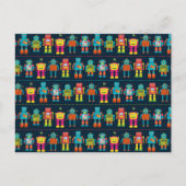 Kleurrijke Kinder Robot Briefkaart (Voorkant)