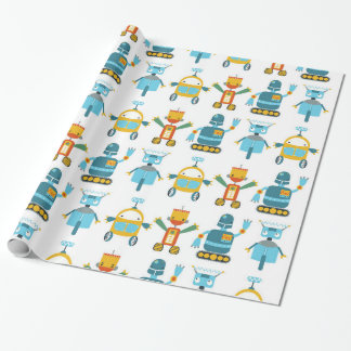 Kleurrijke Kinder robot Cadeaupapier