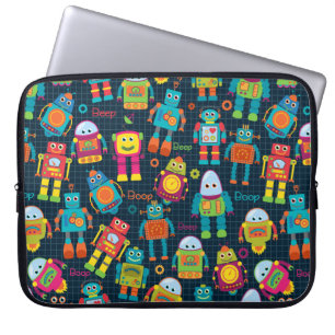 Kleurrijke Kinder robot Laptop Sleeve