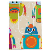 Kleurrijke Kinder robot Medium Cadeauzakje (Achterkant)