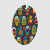 Kleurrijke Kinder robot Ornament (voorkant)