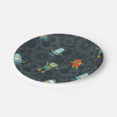 Kleurrijke Kinder robot Papieren Bordje (Gekanteld)