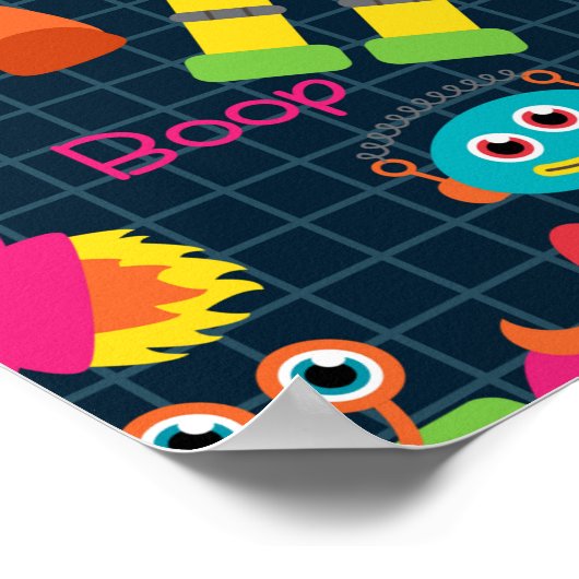 Kleurrijke Kinder robot Poster (Hoek)