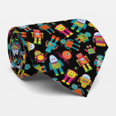 Kleurrijke Kinder robot Stropdas (Opgerold)