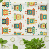 Kleurrijke Kinder robot Theedoek (Gevouwen)