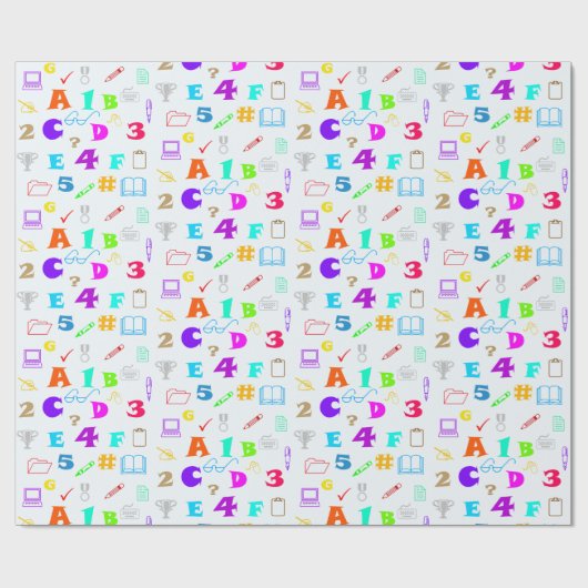 Kleurrijke Kinder schoolbenodigdheden, letter- en Cadeaupapier (Vlak)