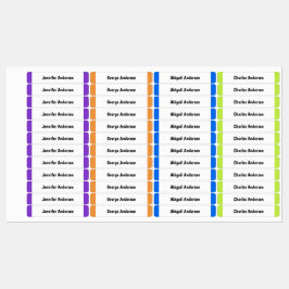 Kleurrijke Kinder Terug naar school Persoonlijke k Labels