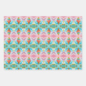 Kleurrijke Kinder Verpakkingsdocument Vlakke Bladr Inpakpapier Vel (Voorkant 2)