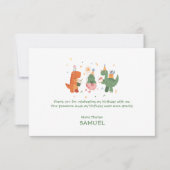 Kleurrijke Kinderachtige Dinosaurussen Kinderen Ve Bedankkaart (Voorkant)