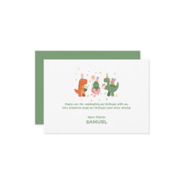 Kleurrijke Kinderachtige Dinosaurussen Kinderen Ve Bedankkaart