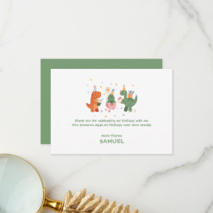 Kleurrijke Kinderachtige Dinosaurussen Kinderen Ve Bedankkaart