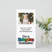 Kleurrijke Kinderen Afstuderen Kleuterschool Afges Aankondiging (Staand voorkant)