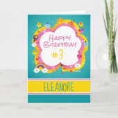 Kleurrijke Kinderen Custom Birthday Kaart (Voorkant)