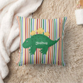 Kleurrijke Kinderen dinosaurus Sierkussen (Deken)