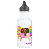 Kleurrijke Kinderen Gepersonaliseerde Regenboog Ij Waterfles (Links)