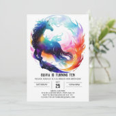 Kleurrijke Kinderen Paard Verjaardag Kaart (Staand voorkant)