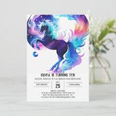 Kleurrijke Kinderen Pony Verjaardag Kaart (Staand voorkant)