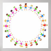 Kleurrijke Kinderen Poster (Voorkant)