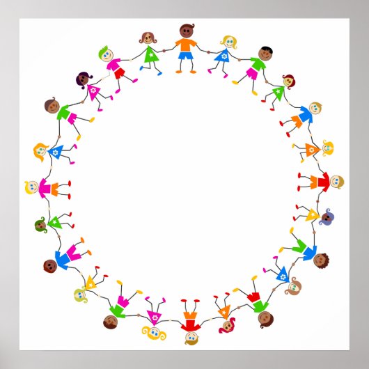 Kleurrijke Kinderen Poster (Voorkant)