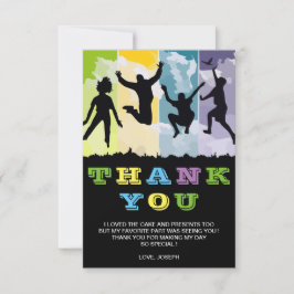 Kleurrijke kinderen verjaardag bedankkaart