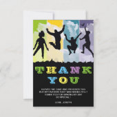 Kleurrijke kinderen verjaardag bedankkaart (Voorkant)