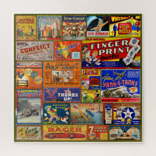 KLEURRIJKE KINDERSPELEN EN SPEELGOED UIT HET VERLE LEGPUZZEL