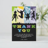 Kleurrijke kinderverjaardag bedankkaart (Staand voorkant)