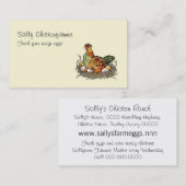 Kleurrijke  kip op eieren visitekaartje (Voorkant / Achterkant)