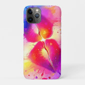 Kleurrijke Kiss Splash Design Case-Mate iPhone Case (Achterkant)