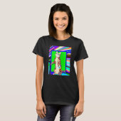 Kleurrijke kitten kat meme t-shirt (Voorkant volledig)