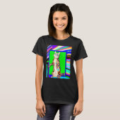 Kleurrijke kitten kat meme t-shirt (Voorkant volledig)
